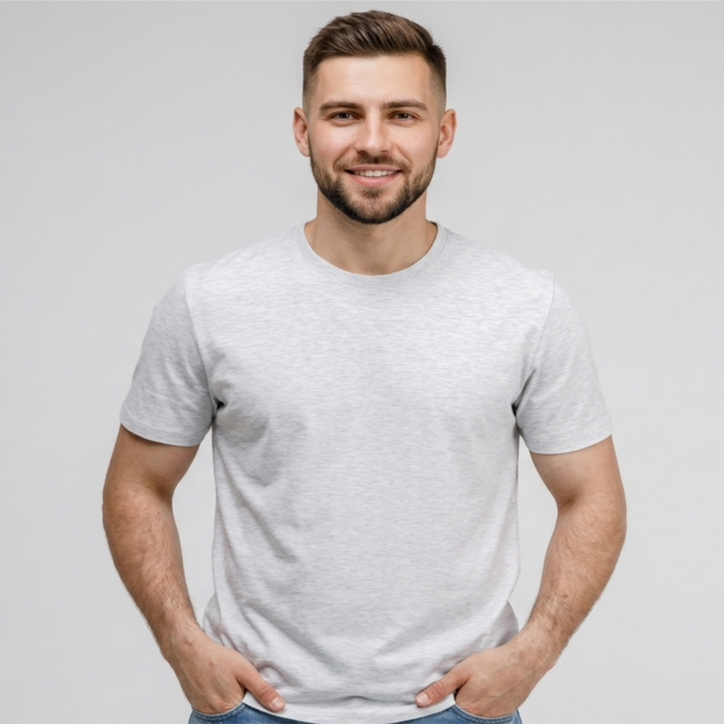 Men’s Regular Fit (Parasola) T-Shirt Short Sleeve (Heather gray)