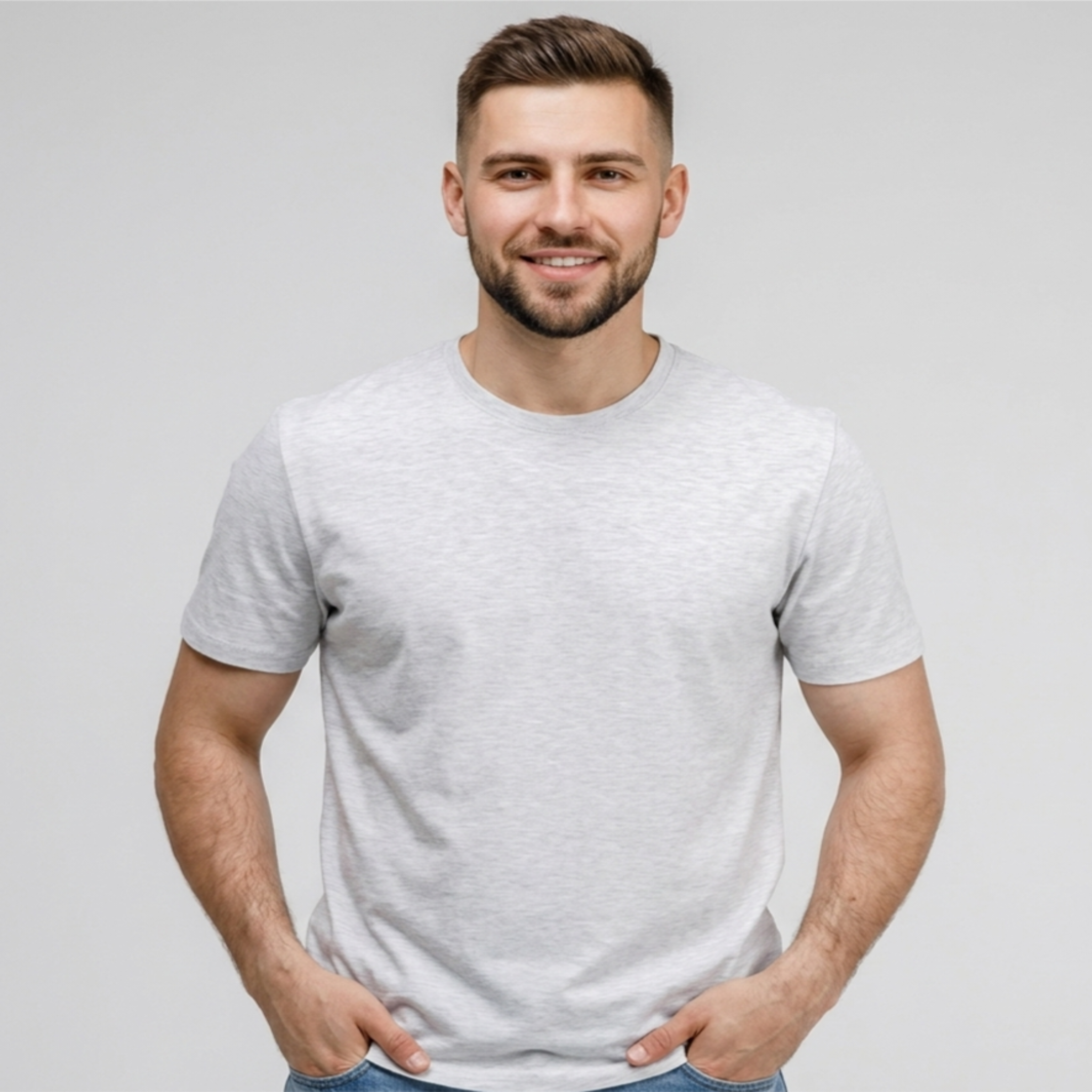 Men’s Regular Fit (Parasola) T-Shirt Short Sleeve (Heather gray)