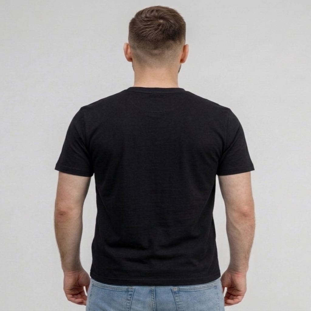 Men’s Regular Fit (Parasola) T-Shirt Short Sleeve (Black)