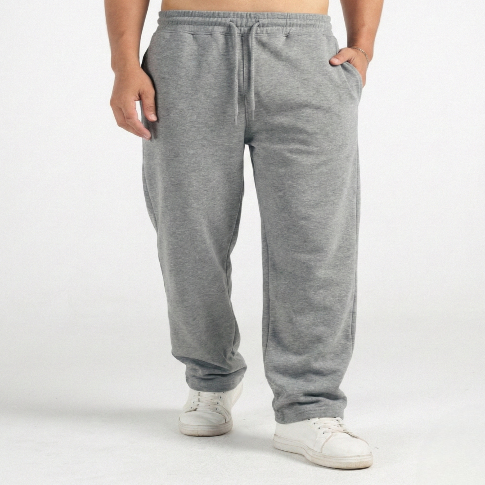 Men’s Sweetpants(Melton) Straight-leg (Heather Gray)