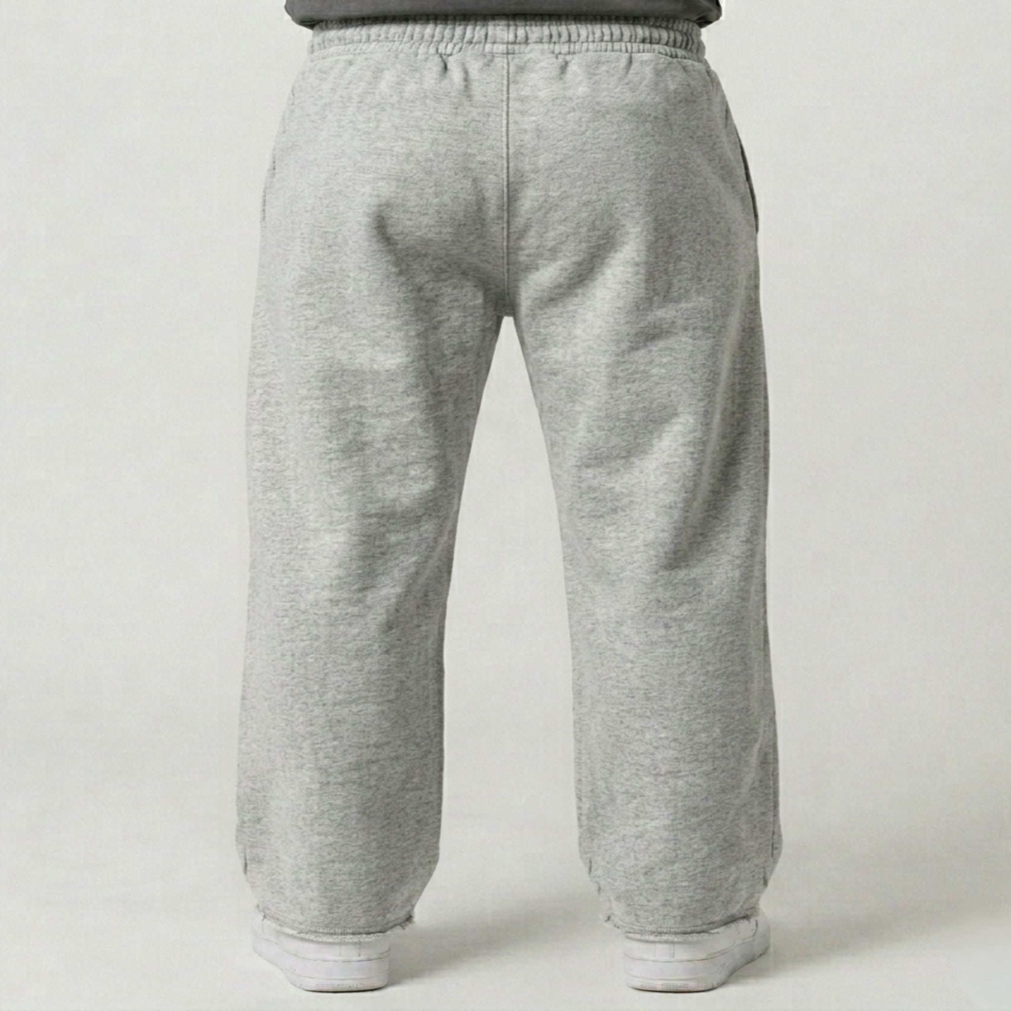 Men’s Sweetpants(Melton) Wide-leg (Heather gray)