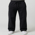 Men’s Sweetpants(Melton) Wide-leg (Black)