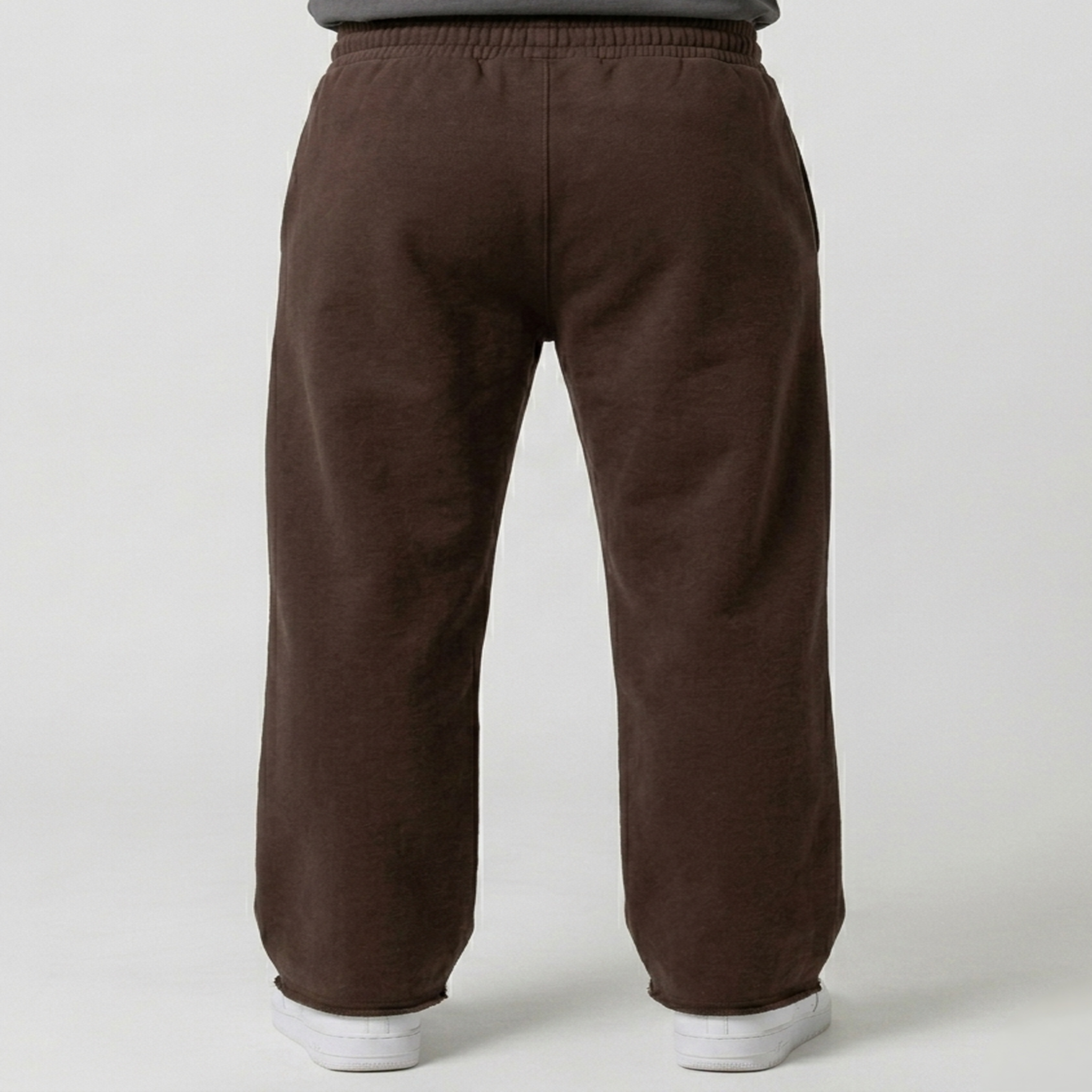 Men’s Sweetpants(Melton) Wide-leg (Brown)