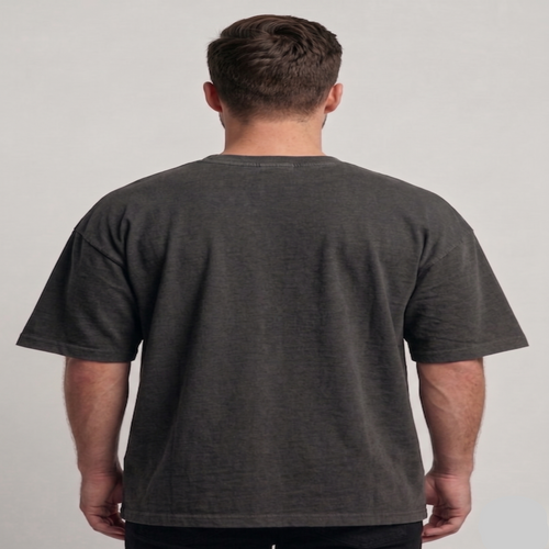 Men’s Oversize (Interlock)T-Shirt Long Sleeve (Darkgray)