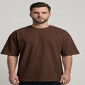 Men’s Oversize (Interlock)T-Shirt Long Sleeve (Brown)