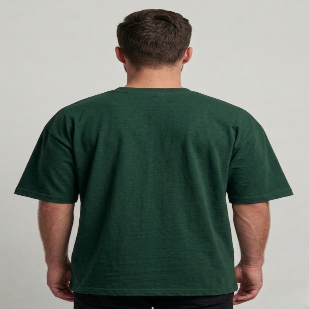Men’s Oversize (Interlock)T-Shirt Long Sleeve (Darkgreen)