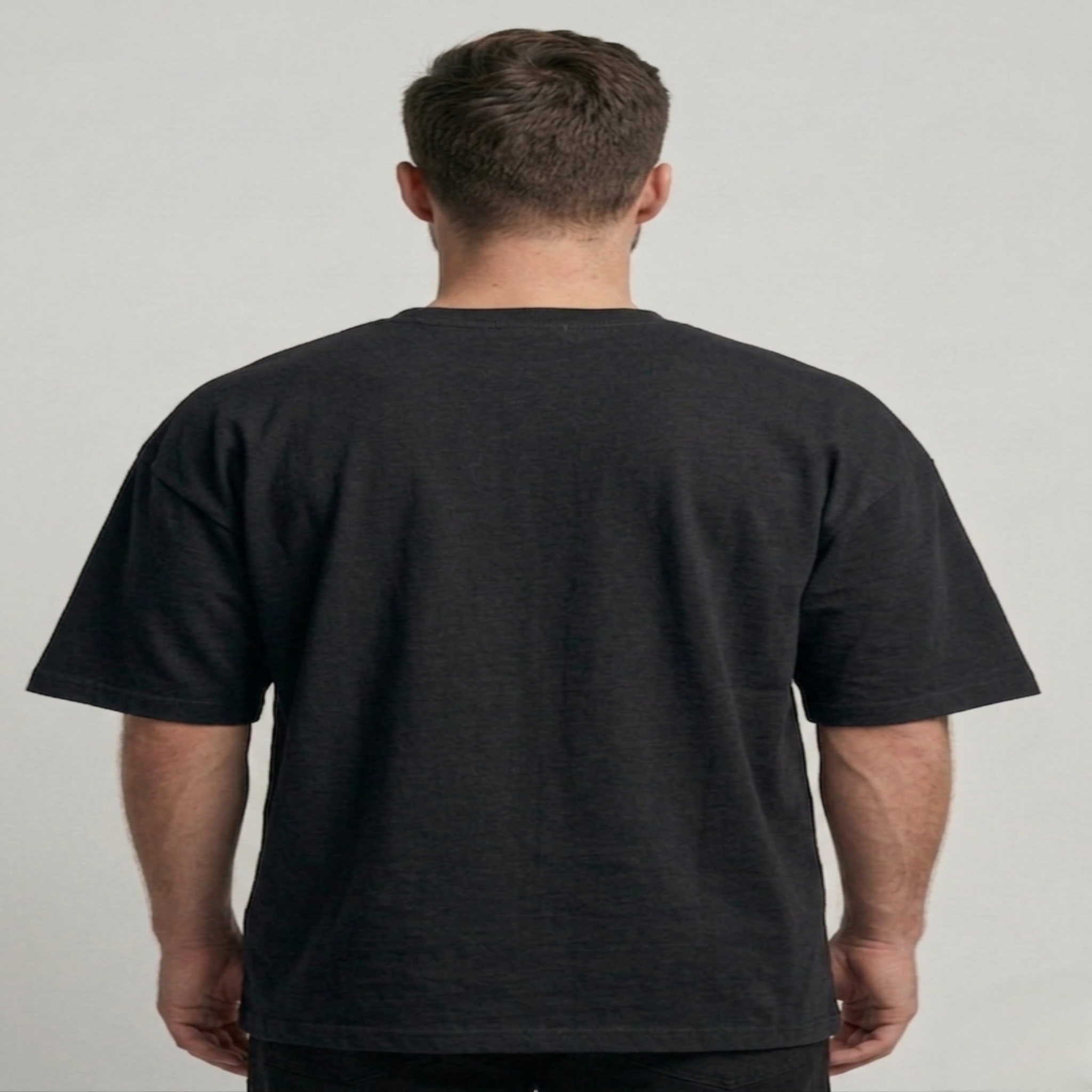 Men’s Oversize (Interlock)T-Shirt Long Sleeve (Black)