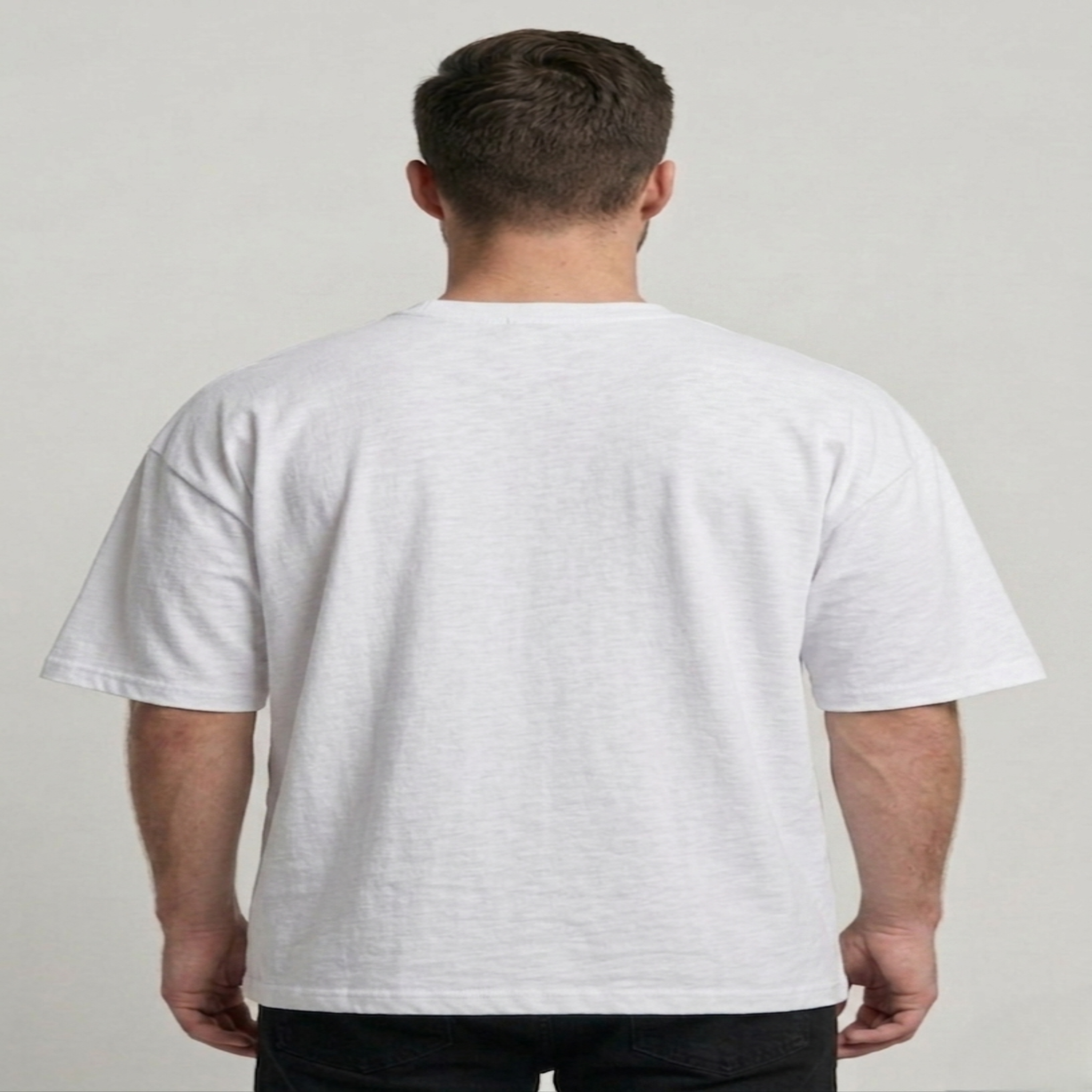 Men’s Oversize (Interlock)T-Shirt Long Sleeve (White)