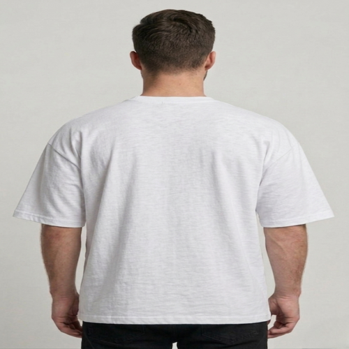 Men’s Oversize (Interlock)T-Shirt Long Sleeve (White)