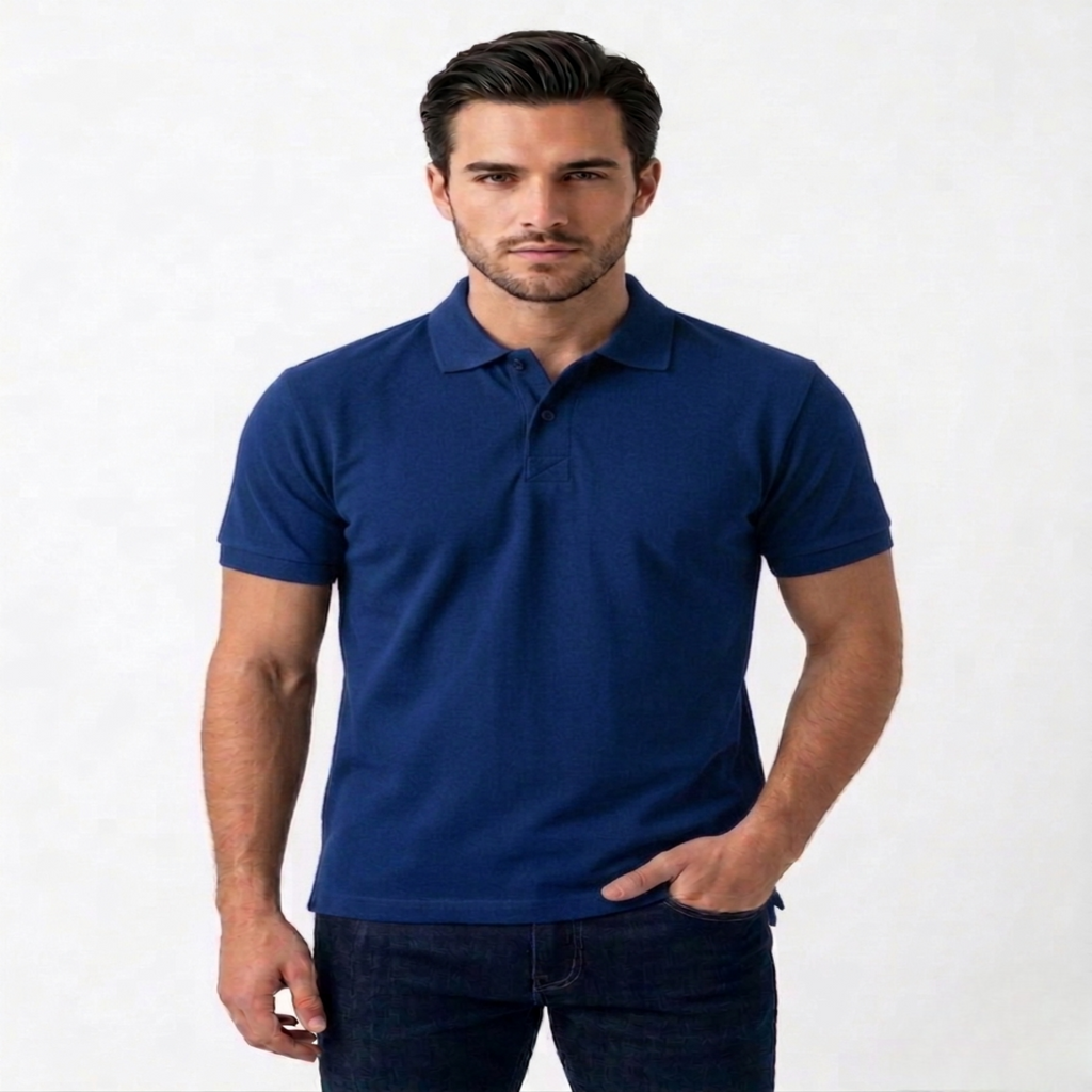 Men’s Regular Fit (Polo) T-Shirt Short Sleeve (Royal Blue)
