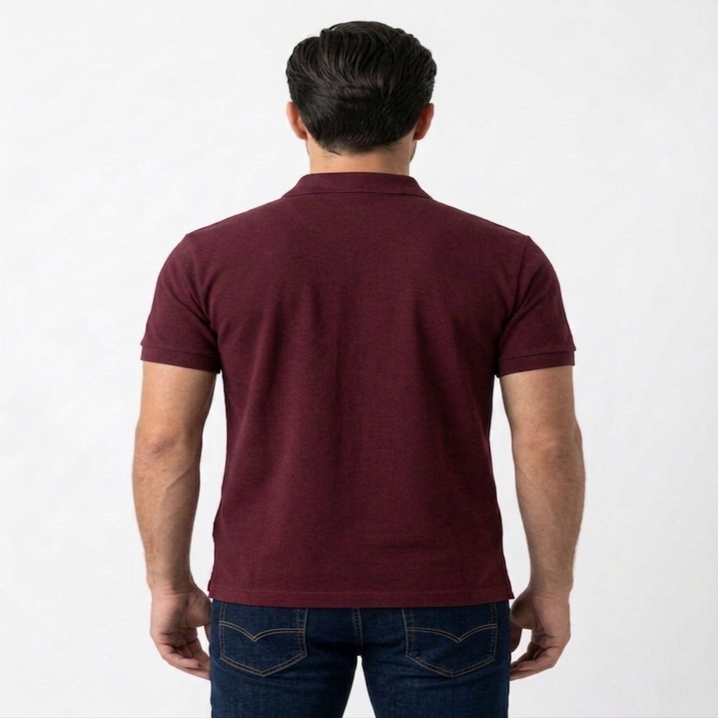Men’s Regular Fit (Polo) T-Shirt Short Sleeve (Burgundy)