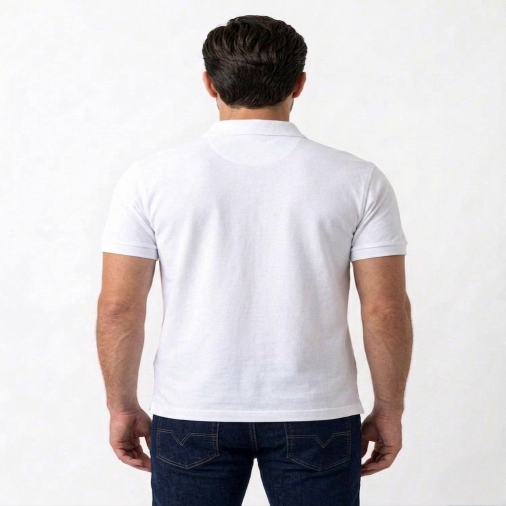 Men’s Regular Fit (Polo) T-Shirt Short Sleeve (White)