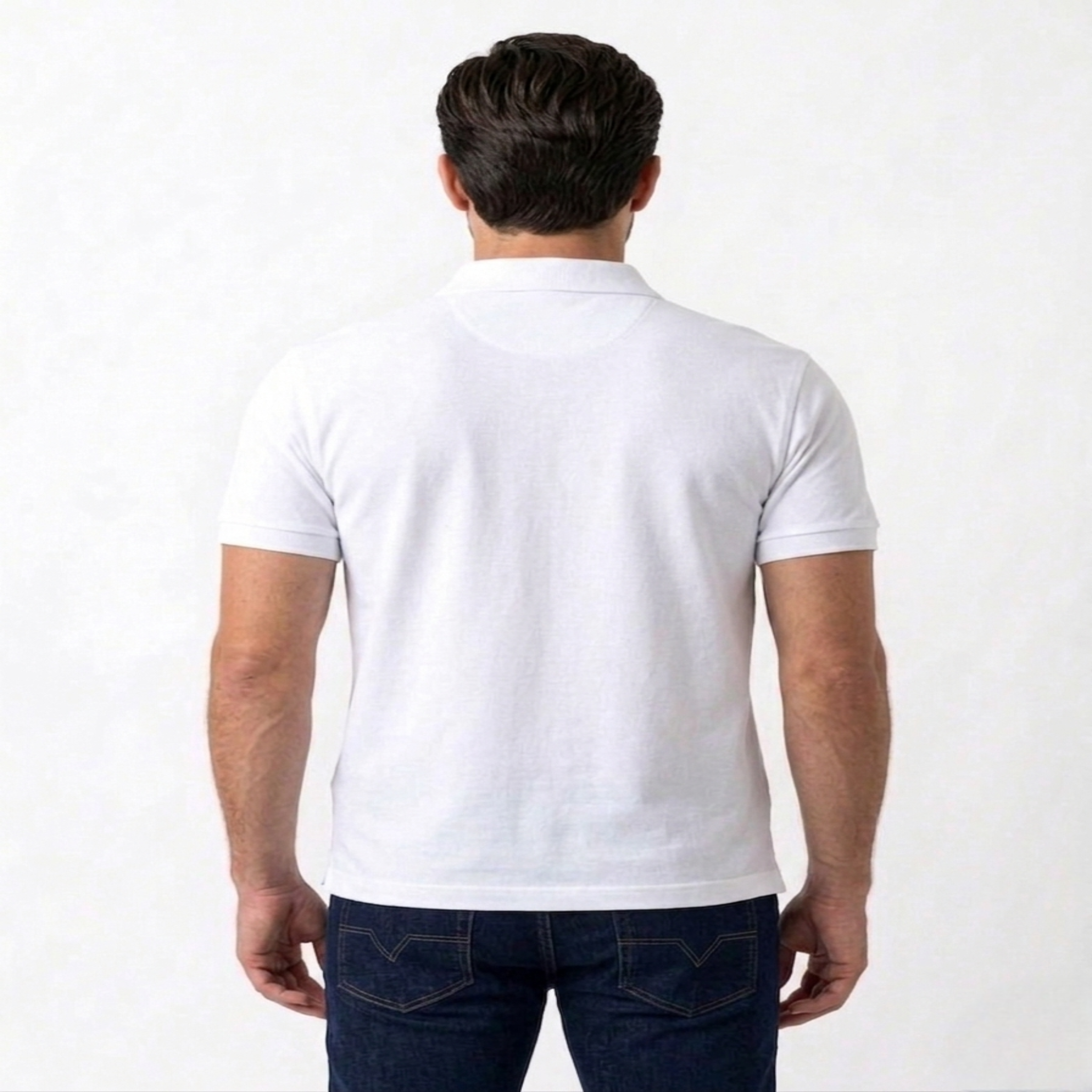 Men’s Regular Fit (Polo) T-Shirt Short Sleeve (White)