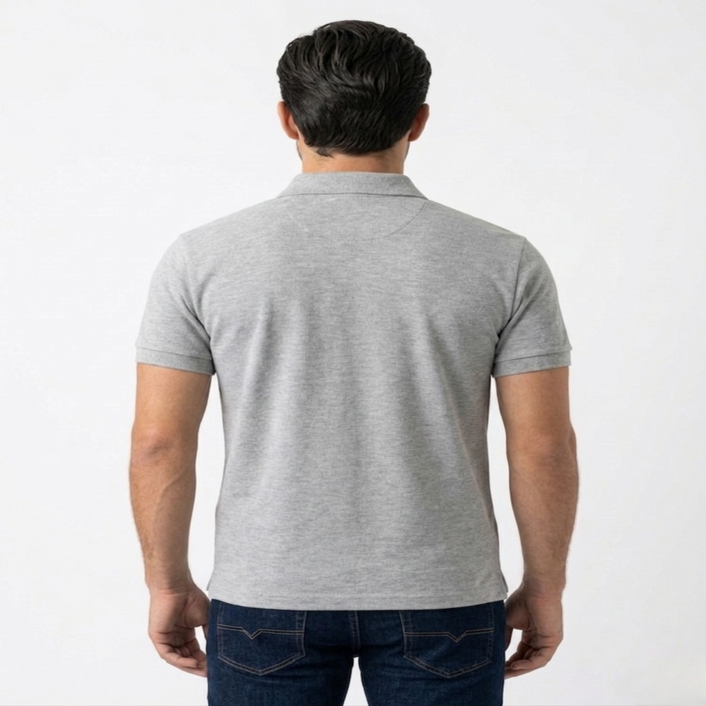 Men’s Regular Fit (Polo) T-Shirt Short Sleeve (Heather gray)