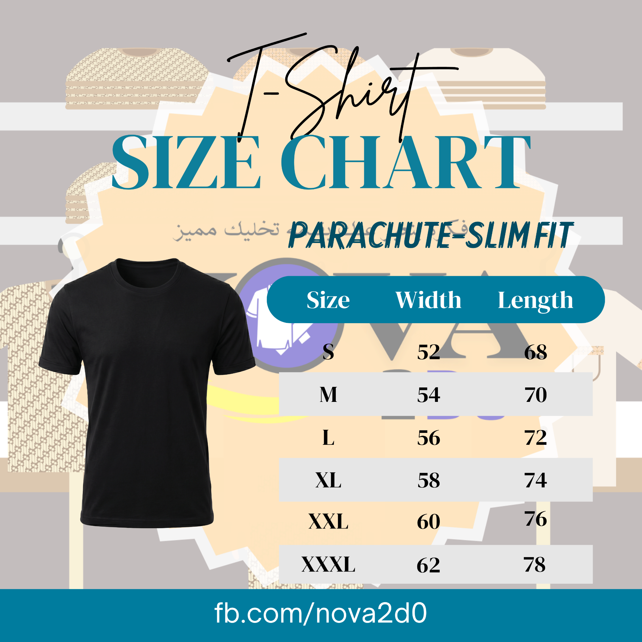 Men’s Regular Fit (Parasola) T-Shirt Short Sleeve (Black)