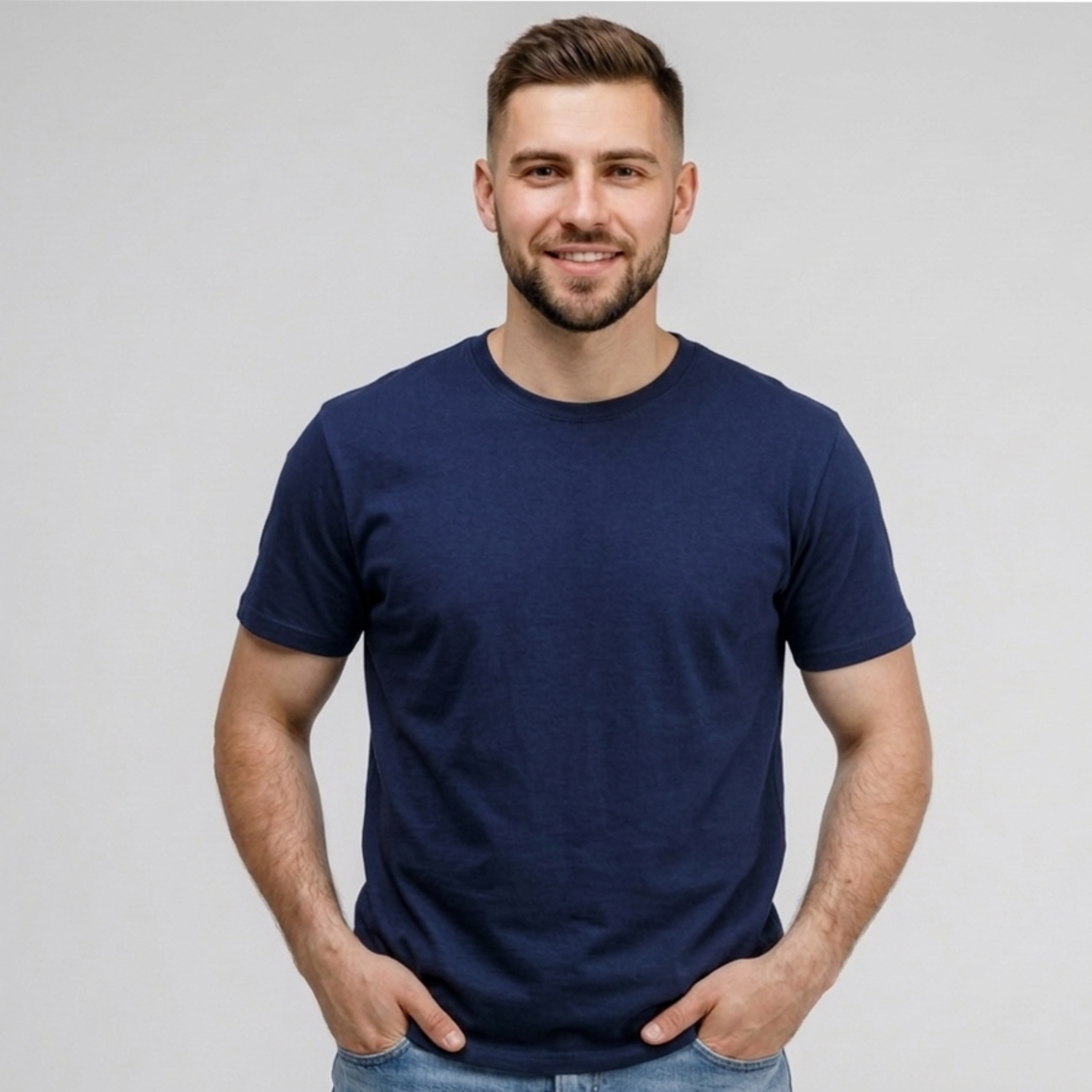 Men’s Regular Fit (Parasola) T-Shirt Short Sleeve (Navy blue)