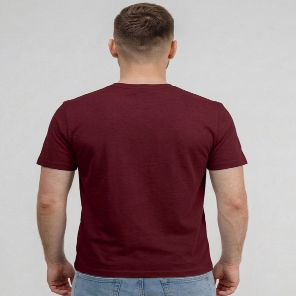 Men’s Regular Fit (Parasola) T-Shirt Short Sleeve (Burgundy)